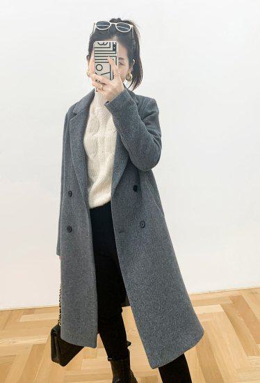 【取寄】ロングコート レディースロングコート チェスターコート 秋冬コート ウール混 無地 長袖 冬新作 ポケット付き カジュアル 通勤 ゆったり 大きめ 大きいサイズ フロントボタン ロング丈 2色 かわいい おしゃれ お出かけ デート ディナー デイリー ママコーデ シンプル