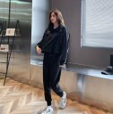 【取寄】セットアップ スウェット レディース 上下セット おしゃれ ジャージ 秋冬 冬服 冬スペシャルセール かわいい おしゃれ お出かけ デート ディナー デ...