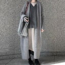 【取寄】コート アウター レディース カーディガン ニット ロング コーディガン 無地 シンプル 秋冬 韓国 可愛い おしゃれ お出かけ デート ディナー ママコーデ 上品 清楚 大人カジュアル 大人女子 高見え 高級感 ドロップショルダー グレー ブラック ゆったり