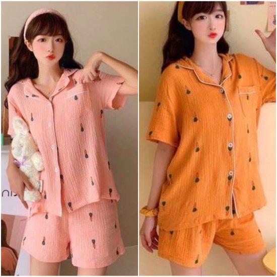 【取寄】パジャマ ルームウェア レディース 寝間着 部屋着 ナイトウェア 2点セット ワンサイズ おうち ..