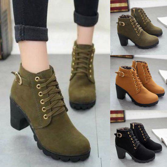 【取寄】ショートブーツ レディース ヒール 秋 冬 大きいサイズ レースアップ スタイリッシュ 暖か クール 可愛い おしゃれ お出かけ デート ディナー 大人カジュアル 大人女子 上品 きれいめ 無地 シンプル 高見え 高級感 美脚 脚長 歩きやすい 履きやすい 旅行