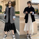 【取寄】セットアップ ジャケット スカート レディース ジャケット アシンメトリー ロング プリーツスカート 2点セット 大きいサイズ 春新作 春 春色 春服 春sale セットアップ ジャケット スカート
