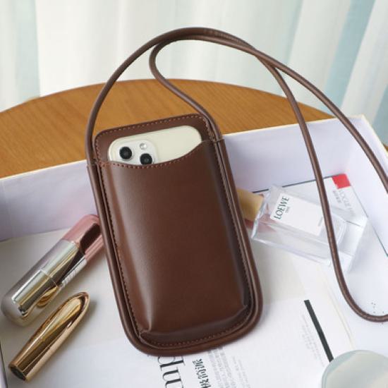 Rakuten - 【取寄】スマホショルダー レディース バッグ 鞄 かばん ショルダーバッグ 肩掛けバッグ 斜め掛けバッグ ポシェット スマホバッグ シンプル 無地 コンパクトバッグ ミニショルダー 小さめ カジュアル PU