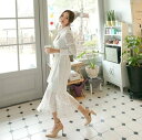 【取寄】ロングワンピース 大きいサイズ 長袖 マキシワンピース ロングワンピ 春新作 春服 春物 ゆったり ぽっちゃり 体系カバー 韓国ロングワンピース