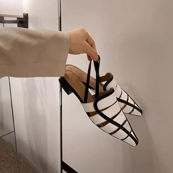 【取寄】サンダル レディース 靴 シューズ ミュール ポインテッドトゥ 太ヒール チャンキーヒール コン..