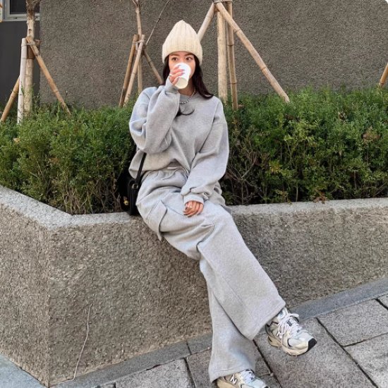 【取寄】スウェットセットアップ レディース 上下セット 2点セット ツーピース トレーナー プルオーバ..