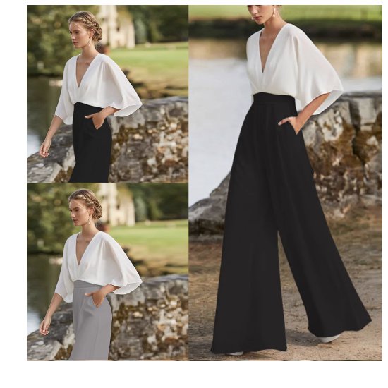 【取寄】結婚式ドレス パーティー レディースファッション ズボンドレス オールインワンドレス Vネック バイカラー ハイウエスト ダボっと感 スタイルアップ カッコいい お洒落 高級感 綺麗め 韓国風 20代