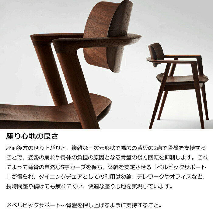 【オトクなクーポン配布中!】HIDA アームチェア セオトEX 板座 オーク材 選べるカラー 飛騨産業/SEOTO-EX/ダイニングチェア/KX261AN/日本製/背中に優しい椅子/肘付椅子 10年保証/1脚販売/送料無料 [2]