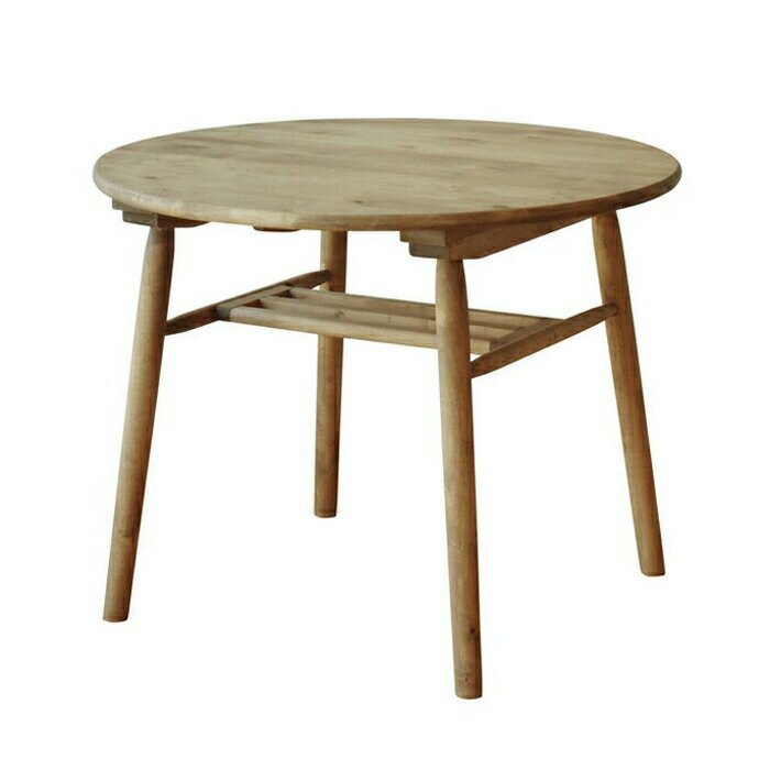 【nora ノラ】【カントリー調　可愛い　おしゃれ　アンティーク風】nora　ノラ logie　ロジー　テーブル【幅90cm】 ダイニングテーブル　作業テーブル　ラウンドテーブル　丸テーブル【送料無料】