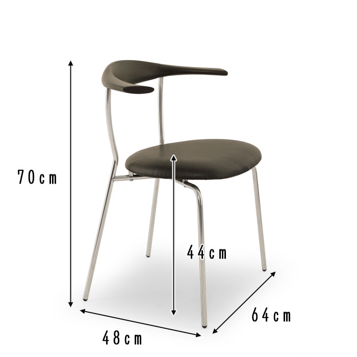 【送料無料】ダイニングチェア ドック DOK dok 無垢材 ステンレス PVCレザー 完成品 北欧デザイン 和モダン [2]