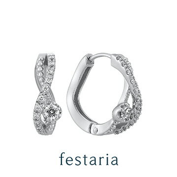 プラチナ 【10％OFF】5/21(火)9:59まで【Fashion Special Fair】【 festaria bijou SOPHIA 】 ピアス フープ (外径:約16.5mm) pt プラチナ Wish upon a star ダイヤモンド 星 ギフト プレゼント ジュエリー レディース