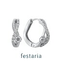 プラチナ 【10%OFF】5/7(火)9:59まで【 festaria bijou SOPHIA 】 ピアス フープ (外径:約16.5mm) pt プラチナ Wish upon a star ダイヤモンド 星 母の日 ギフト プレゼント ジュエリー レディース