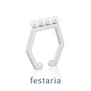 10日限定【P5倍&2万円OFF】【 festaria VOYAGE 】 イヤーカフ ( ピンキーリング ) K10 WG ホワイトゴールド 10金 淡水パール...
