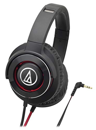 乐天商城 - オーディオテクニカ SOLID BASS ポータブルヘッドホン 重低音 ブラックレッド ATH-WS770 BRD