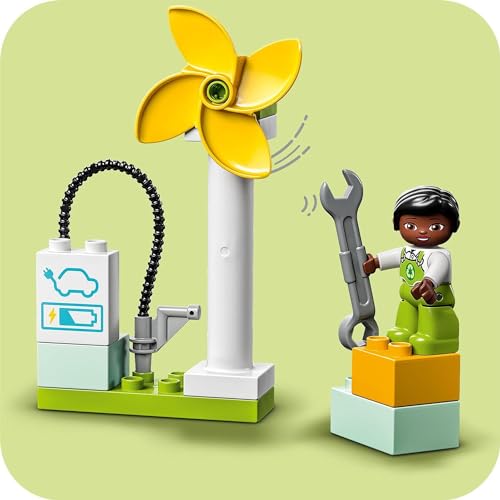 レゴ(LEGO) デュプロ デュプロのまち 風力タービンと電気じどうしゃ 10985 おもちゃ ブロック プレゼント幼児 赤ちゃん 車 くるま