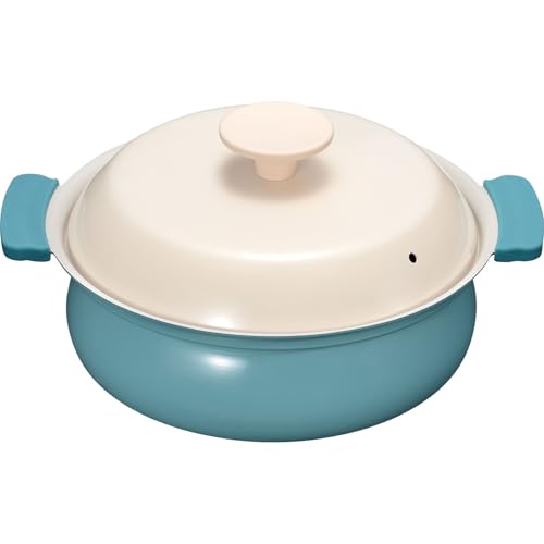 ブルー/2 L/RB-3214・パッケージ個数:1・本体:アルミニウム合金、内面:セラミック塗膜加工、外面:焼付け塗装、はり底:ステンレス鋼・商品サイズ(約):幅26×奥行21.5×高さ12cm(ハンドル含む)・商品重量(約):560g・満水容量:2L・生産国:中国1