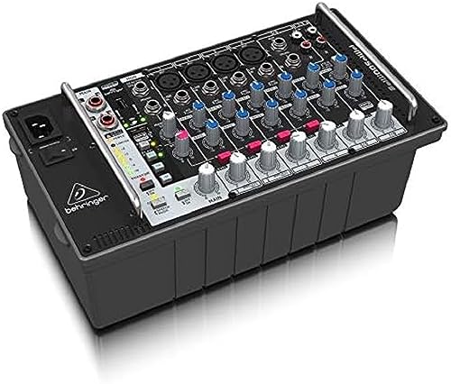 Behringer パワードミキサー 最大2 x 250W 高品質マイクプリアンプ 超軽量 リバーブ搭載 MP3プレーヤー搭載 PMP500MP