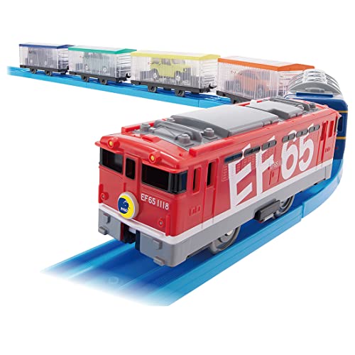 乐天商城 - タカラトミー(TAKARA TOMY) プラレール いっぱいつなごう トミカをはこぶぞ! EF65 カートレイン 電車 おもちゃ 3歳以上