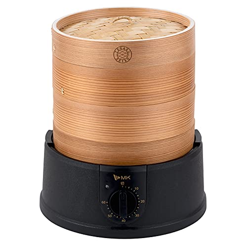 樂天商城 - エムケー精工 せいろ 蒸し器 二段 セット 21cm 電気せいろ 蒸し器 中華せいろ 家庭用 杉製 (一部竹製) 延長輪付き ふた付き レシピブ