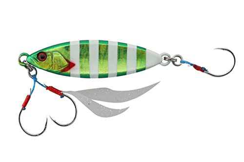 ジャッカル メタルジグ フラッグトラップ リーフ 80g グリキングローストライプ/マグマウェーブホロ