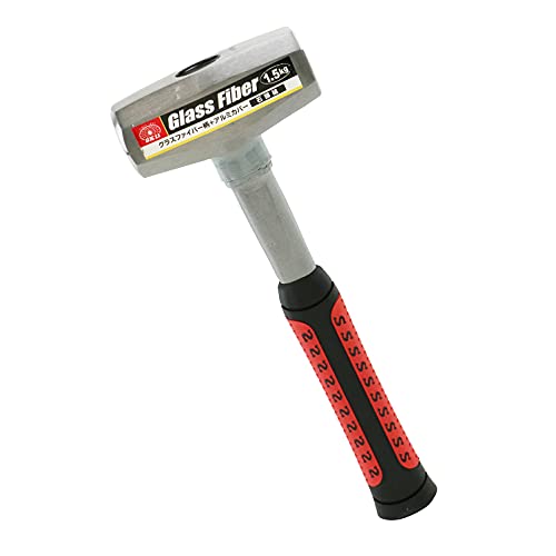 SK11(エスケー11) ファイバーグラス柄 石頭槌 石頭ハンマー ゴムグリップ 1.5kg