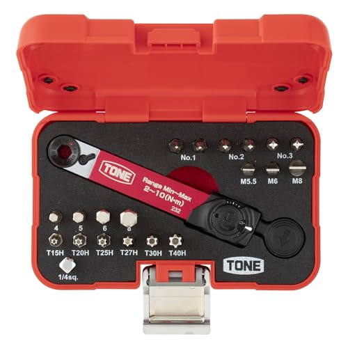 トネ(TONE) トルクビットラチェットセット TBS20 ビット差込 10N・m 内容21点