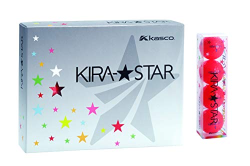 キャスコ(Kasco) ゴルフボール KIRA STAR2 キラスター2N レッド ダース
