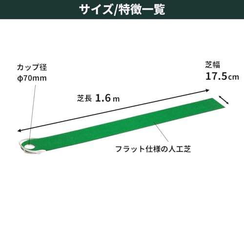 Tabata(タバタ) ゴルフ フラットパターマット 1.6 GV0139 パターマット パター練習...