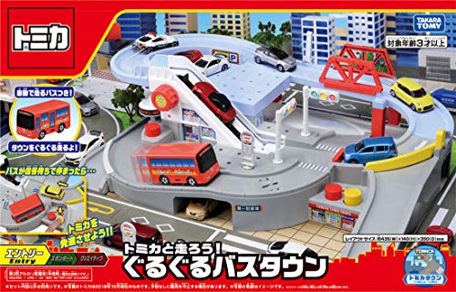 樂天商城 - タカラトミー(TAKARA TOMY) トミカワールド トミカと走ろう！ぐるぐるバスタウン