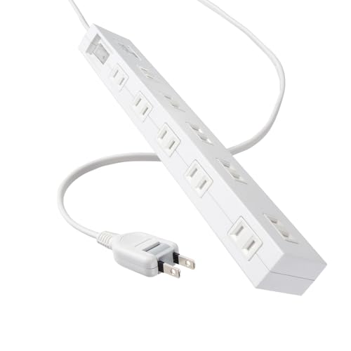 サンワサプライ(Sanwa Supply) 電源タップ 10個口・2P (5m) たくさん挿せるレイアウト 雷ガード マグネット ほこりシャッタ