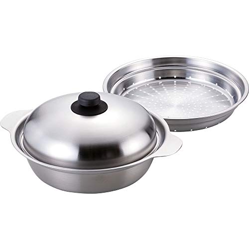 和平フレイズ(Wahei freiz) 燕三条 職人仕事が生み出すこだわりの道具 ステンレス卓上鍋 26cm & 蒸し台 セット IH対応 日本