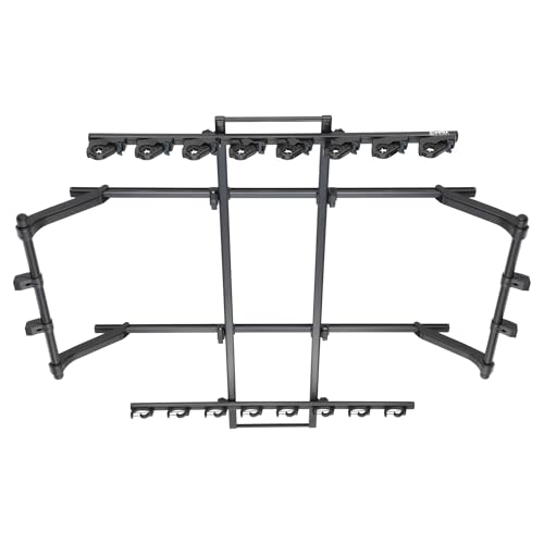 8本積みデュアルホールド【ワイド】ブラック/7.ロッドホルダー(ブラック)/IF28BK・Size:7.ロッドホルダー(ブラック)Style:8本積みデュアルホールド【ワイド】・本製品は2ピースロッドのバット側、ティップ側を同時にホールドできるデュアルホールドタイプの8本積みワイドロッドホルダー(ブラック仕様)です。ヨコフレーム1000mmで大型ミニバンやワンボックスカーに対応します。・独自の固定方法で、バス、トラウト、シーバス、オフショアからフライロッドも積載可能です。標準は8本積みですが、別売のIF58BK（オプションホルダーDH）を使用すれば最大10本まで積載できます。・リアホルダーは全周を抑えてロックするワンタッチクランプ式で、グリップ径22〜32mm・ティップ側径は16mmまで対応します。・フロントホルダーは2段階調節ができるJフックタイプで、バット側径16mm・ティップ側は8mmまで対応します。・オプションのIF62(グリップアダプター)を使用すれば、アシストグリップを外さずに取り付けることができます。※別途適合情報をご確認ください【2ピースも確実にホールドするデュアルホールドタイプのブラック仕様 8本積みワイドロッドホルダー】 ●2ピースロッドでも同時ホールドできるから素早くがっちり固定 2ピースロッドのバット側、ティップ側を同時にホールドできるデュアルホールドタイプのブラック仕様です。 ●様々な釣りのシーンに対応できる8本積みのワイドタイプ 独自の固定方法で、バス、トラウト、シーバス、オフショアからフライロッドも積載可能です。 ヨコフレーム1000mmで大型ミニバンやワンボックスカーに対応、ホルダーフレームが850mmなので、最大10本まで積載できます（別売のIF58BK（オプションホルダーDH）を使用時）。 ●全周を押さえるからガッチリ固定できるリアホルダー リアホルダーは全周を押さえてロックするワンタッチクランプ式のため、走行中に外れる心配はありません。グリップ径22〜32mm、ティップ側径は16mmまで対応、一般的なキャスティング、ジギングロッドは積載できます。 ●耐久性を大幅にアップしたフロントホルダー（フロントJフック） フロントホルダーはJフックタイプ、耐久性の高いゴムバンドを使用、2段階調節できて、ロッドの太さに合わせて最適なホールドができます。バット側径16mm、ティップ側は8mmまで対応、一般的なキャスティング、ジギングロッドは積載できます。 ●後部座席使用時にはカンタンに外すことが可能 リアホルダーはクルマに装着したままでも90度回転すれば着脱可能、カンタンに外すことができるので、釣り以外で家族や友人を後部座席に乗車する際、頭上がすっきりできます。 ●足りなくなったら追加ができるオプションを用意 標準は8本積みですが、積載本数を増やしたい場合は別売のIF58BK（オプションホルダーDH）を使用で最大10本まで増設できます。 ●積載物と干渉を避けての設置も可能 ロッドを固定するホルダーの位置は前後左右に移動できるので、他の積載物等との干渉や、後部座席の片側の頭上をすっきりさせる等、使い方に合わせて臨機応変に設置できます。 ●取付時の調整を容易にするレバー式クロスホルダー ロッドホルダーを車両に取り付ける際、ヨコフレームに対して、タテフレームの位置の調整が必要です。クロスホルダーのレバーを倒すだけで固定が解除され調整しやすくなります。 ●アシストグリップを外さず、直接取付が可能 直接取付の条件を満していればたせば、別売のIF62（グリップアダプター）を使用して、アシストグリップを外さずに取り付けることができます。※IF62の【直接取付の条件】を参照。 ●最大積載重量は7kgです。 お買い求めになる前に、WEBの車種別適合情報もしくは店頭の車種別適合表で適合の可否を確認してください。