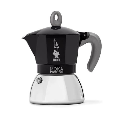 Coffee Kettles - Bialetti (ビアレッティ) モカ インダクション レッド 6カップ用 IH対応 & 直火式 (コーヒーメーカー エスプレッソメーカー マ