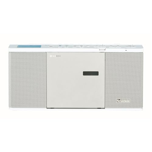 東芝 AUREX(オーレックス) AX-ANX2(W) CDラジオ SD USB再生 Bluetooth 送受信機能 コンパクト スリム ネオジ