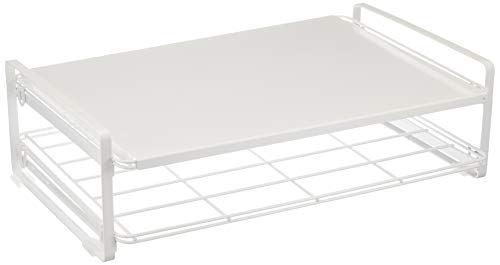 スタンダードホワイト/幅41.3×奥行26.5×高さ12.3cm/TR-W・Style:スタンダード・パッケージ個数:1・製品サイズ / 幅41.3×奥行26.5×高さ12.3cm・耐荷重 / 5kg・材質 / フレーム・棚板・上棚・下棚:スチール(エポキシ焼付塗装)、脚ゴム:シリコーンゴム・原産国 / 中国・トースターの下は約6センチ収納スペーストースターまわりの小物をすっきり収納できます。キッチンカウンターやレンジの上などで使えます。