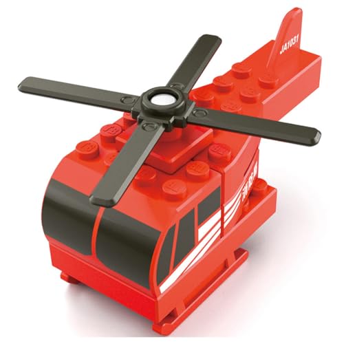 消防ヘリコプターレッド/4 cm x 8 cm x 4 cm/-・(C) TOMY・電池は使用しません。商品紹介 初めてでも簡単で、トミカやプラレールといっしょに遊べる楽しいブロックが登場! 消防ヘリコプターをキミの手で組み立てよう! ■商品内容(パーツ数/アクション) ・消防ヘリコプター(全6パーツ/ロータ回転) パーツ数が少ないので初めてでも簡単に遊ぶことができます。 一部パーツには機内が描かれていて、ブロック遊びを通して想像力を育みます。 【セット内容】消防ヘリコプター（全6パーツ）(1) ブロック完成図(1) 安全警告 該当なし