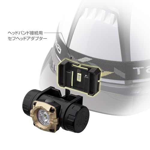 タジマ セフヘッドライト MD 500lm 大径照射 SFNDM50A-3A3 セフメットやセフホルタ?ー全種に装着可能 小型軽量の電源一体型 festarl-10023580 フェスタール サンプル画像3