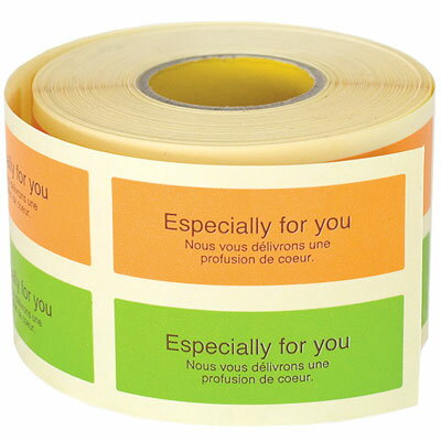 EF-2RS 2色アソートロールシール-2 ( 500枚 ) { ギフト ラッピング 包装資材 おしゃれ かわいい バッグ シール カード }{ 子供会 景品 ...