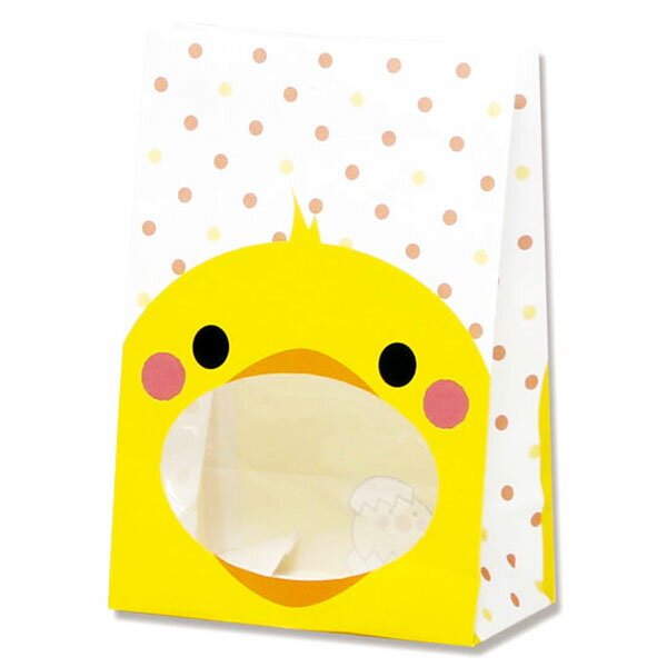 パックンバッグ S1F ヒヨコ 50枚 { ギフト ラッピング ひよこ 容器 食品 資材 食品資材 食器 イベント パーティー テイクアウト パック 袋 包装 ...