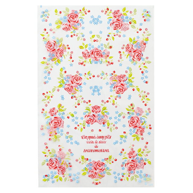 RG-OP2 ローズガーデンOPPギフトバッグ-2 ( 50枚 ) { ギフト ラッピング 透明 ロ-ズ柄 バラ柄 薔薇柄 ラッピング用品 袋 ラッピング袋 ビニール }603