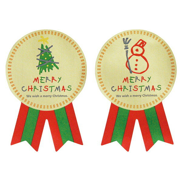 XP-1S クリスマスポイントギフトシール-1 ( 100枚 ) { クリスマス ラッピング クリスマスツリー柄 雪だるま 雪ダルマ スノーマン 金 }{ ラッ...