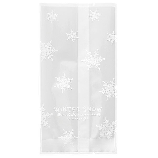XWS-OB4 ウィンタースノースイーツパック/クリア-4 ( 100枚 ) { クリスマス ラッピング 袋 お菓子用 雪の結晶柄 透明 }{ ラッピング用品 ...