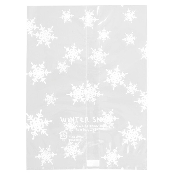 ウィンタースノークリアバッグ-6 100枚 {包装 ギフト プレゼント 子供 景品 雪の結晶柄} 【クリスマス ラッピング】 603[18K17]