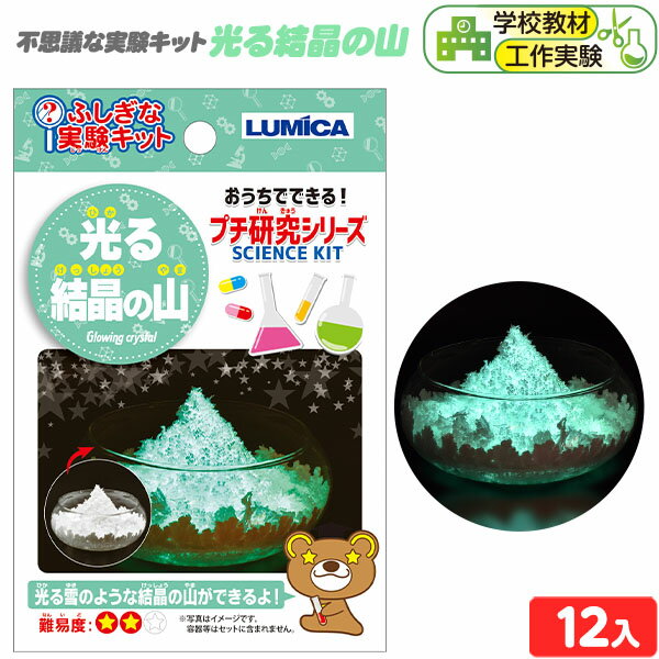 ルミカ ふしぎな実験キット 光る結晶の山 12個装入 { 特価 お得 雪 結晶 光る 観察 化学 夏休み 学習 }{ 工作 工作セット 夏休み 工作キット 男の子 女の子 実験 実験キット 実験セット 小学生 低学年 高学年 理科 科学 あそび 自由研究 巣ごもり セット 夏 }[24A26]のサムネイル