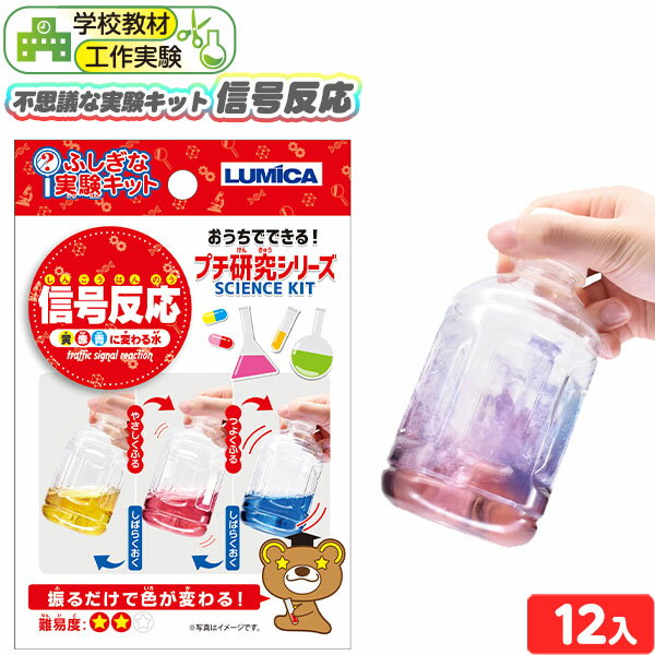 ルミカ ふしぎな実験キット 信号反応 12個装入 { 特価 お得 色 変色 変化 観察 化学 夏休み 学習 }{ 工作 工作セット 夏休み 工作キット 実験 実験キット 実験セット 小学生 低学年 高学年 理科 科学 自由研究 こども セット }[24F26]のサムネイル
