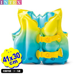 インテックス ブルー ラグーン キッズ スイム ベスト 59663 41cmx30cm INTEX { 浮き輪 水泳 補助 スイミング 幼児 }{ プール うきわ 浮輪 浮き輪 フロート 海 川 プール用品 水遊び 子供 プレゼント }[24D08]{あす楽　配送区分D}