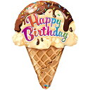 27インチシェイプバースデーアイスクリームコーン 5枚[12...