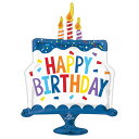 【1枚販売】 ラージシェイプ バースデーティアードケーキ ANG46337 ( 1枚入 ) { 風船 バルーン 大きい ケーキ }{ 風船 イベント パーティー...