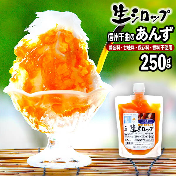 【かき氷シロップ 天然】信州千曲のあんず 250g 果実感たっぷり ほんものの味 生シロップ { 縁日 お祭 イベント かき…