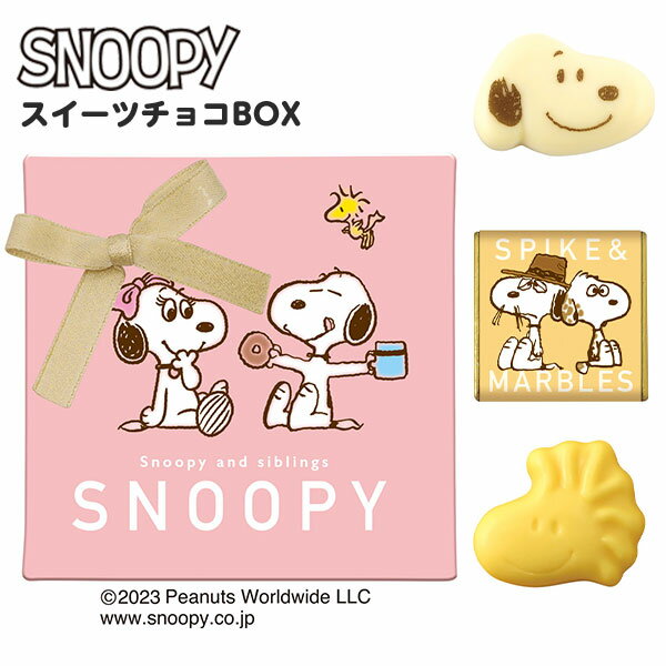 ハート スヌーピー スイーツチョコBOX { 駄菓子 チョコ チョコレート プチギフト snoopy peanuts 人気 キャラクター }{ ホワイトデー お返し お菓子 おかし 女の子 おしゃれ かわいい 可愛い 子供 ホワイトデーギフト プレゼント 人気 }[23B04]{あす楽　配送区分D}